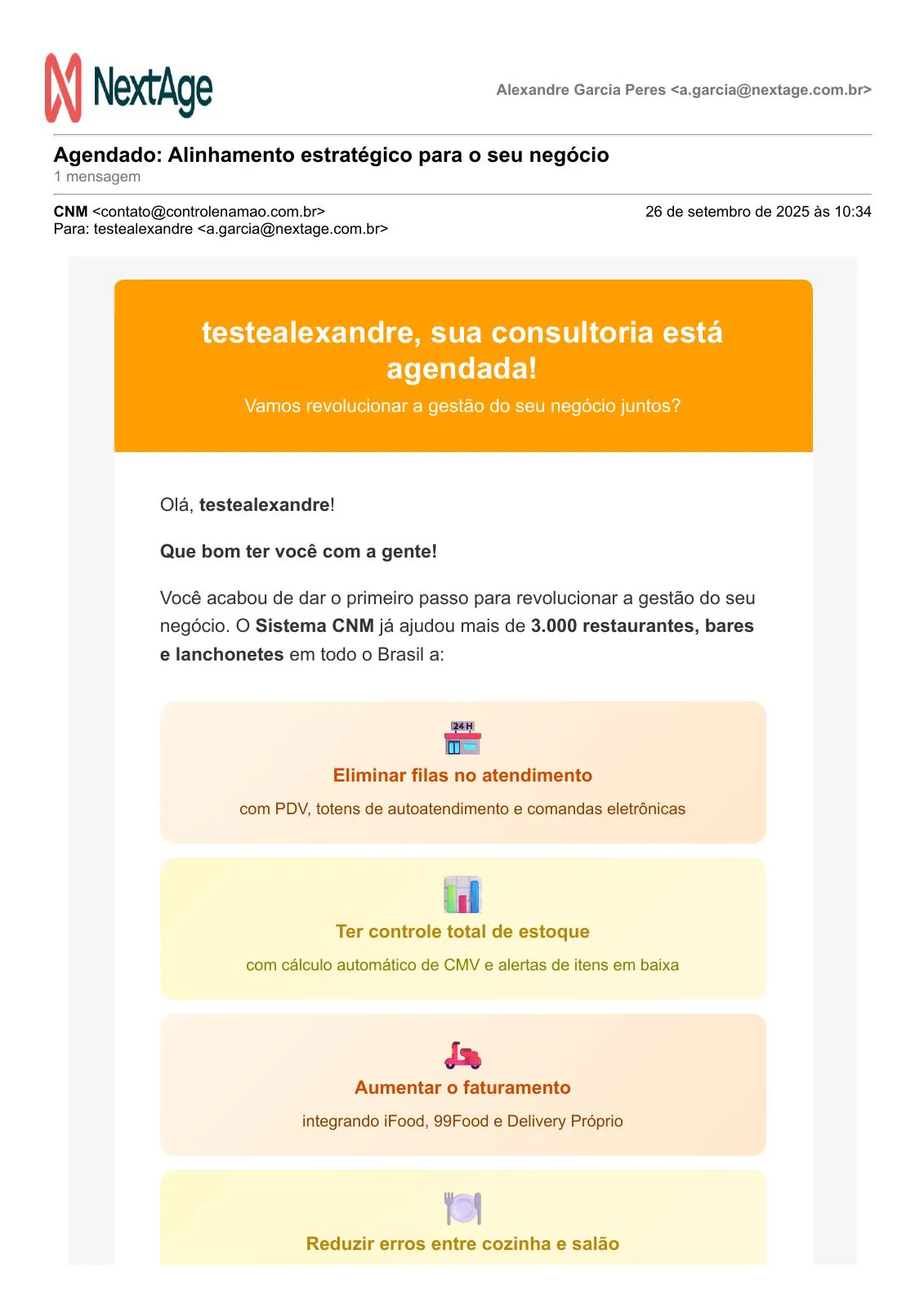 Prévia do projeto Consultoria agendada
