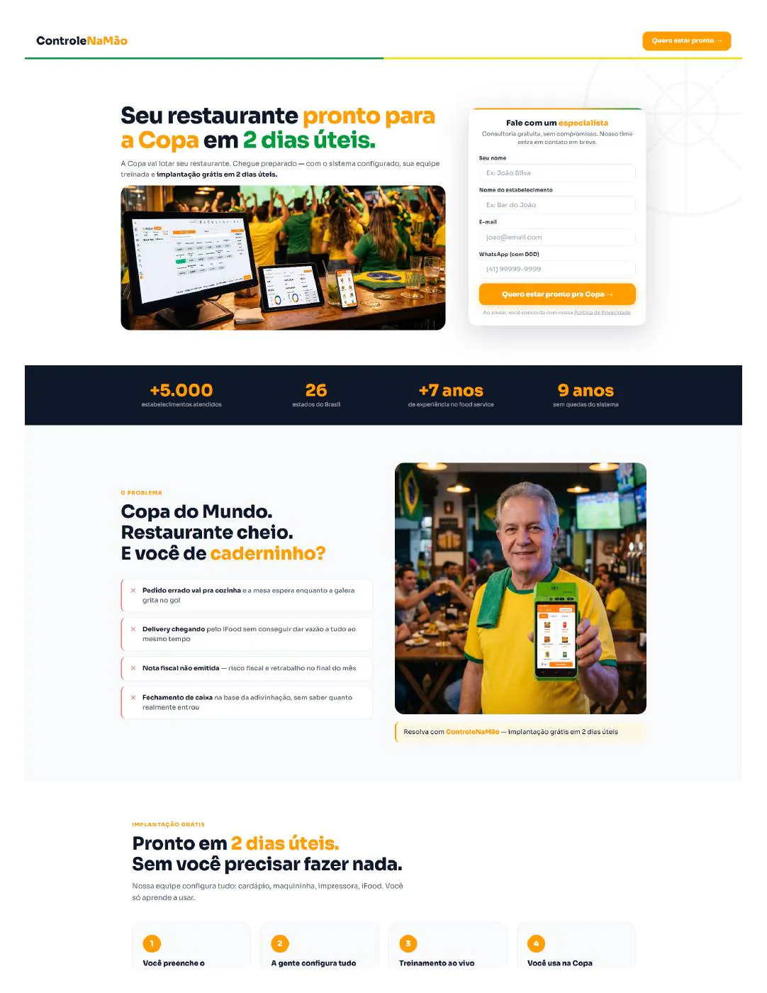 Prévia do projeto Landing page Copa