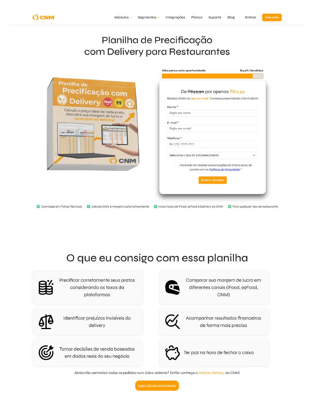 Prévia do projeto Planilha de precificação